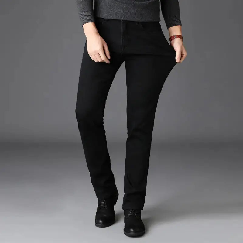 Men's black jeans.