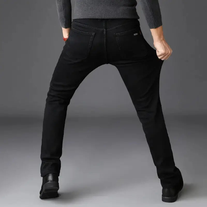 Men's black jeans.