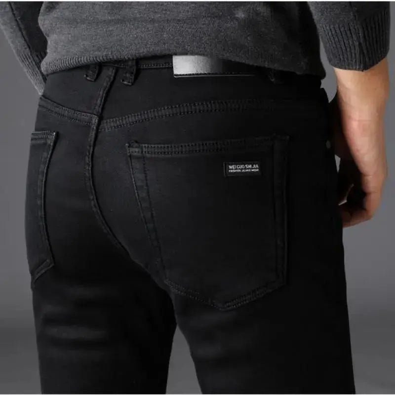 Men's black jeans.