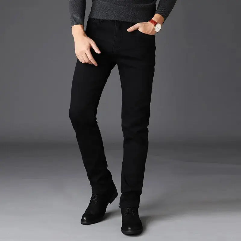 Men's black jeans.